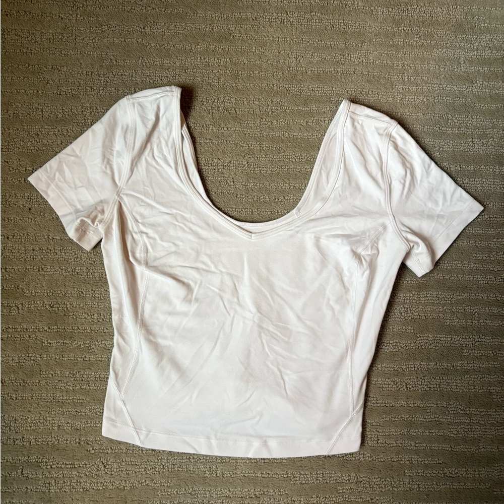 Lululemon Women's Scoop Neck Short Sleeve Top - White